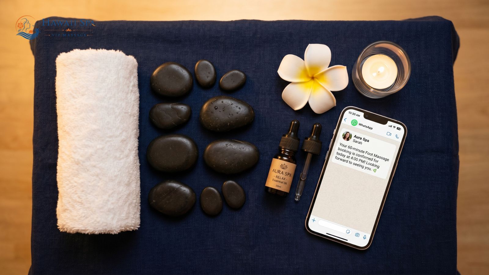 hot stone foot massage