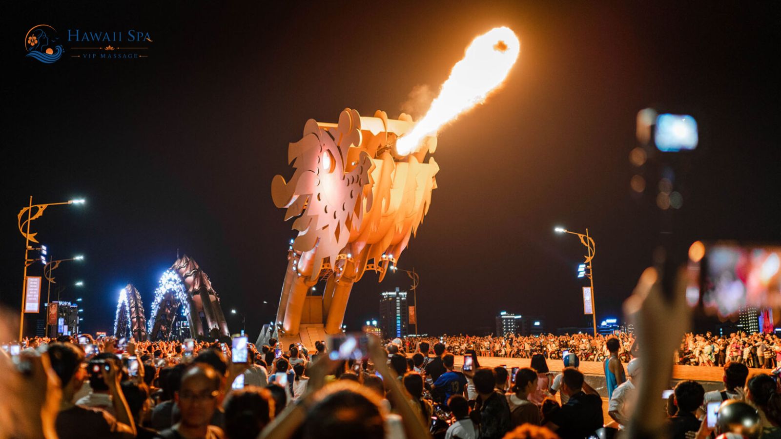 Dragon Bridge Fire Show